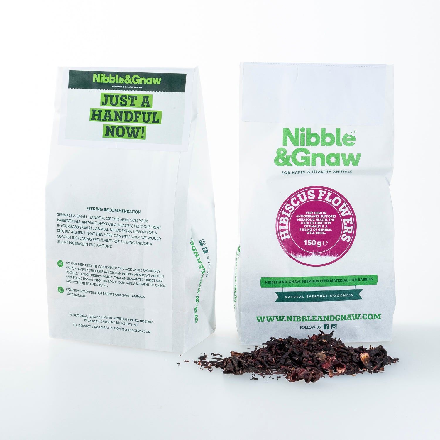 Whole Hibiscus Flowers for Rabbits, Guinea Pigs and Small Animals