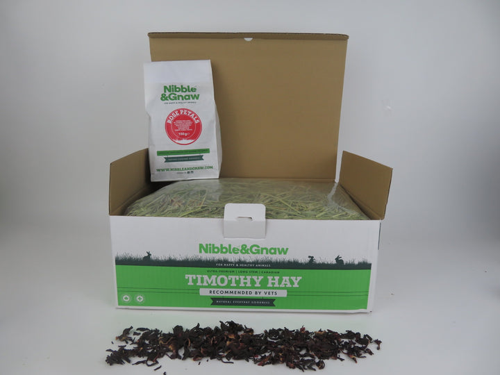 Second Cut Timothy Hay & Rose Petals Bundle